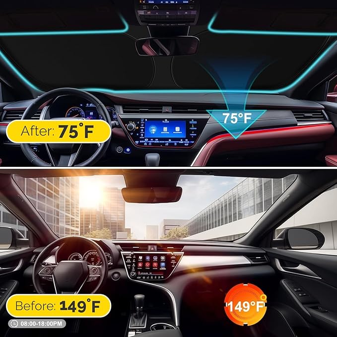 Car Windshield Sun Shade Compatible with 2018 2019 2020 2021 2022 2023 2024 2025 2026 Subaru Crosstrek 2.0i Premium Limited Wagon Accessories Foldable Sunshade Custom Windshield Sun Visor