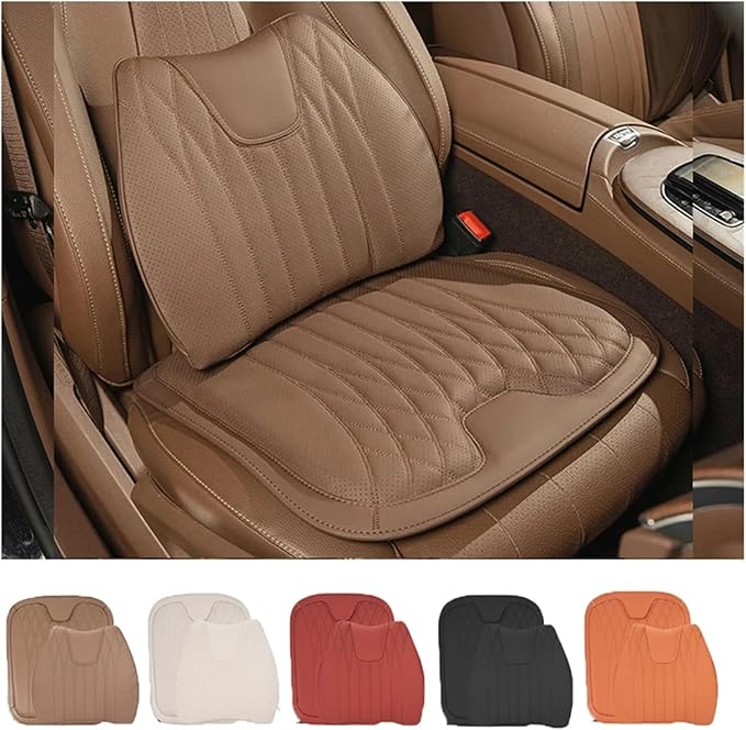 F Car Seat Cushion for BMW All Model I3 I4 I8 X1 X2 X3 X4 X5 X5M X6 X7 Z4 Car Lumbar Support Pillow Auto Seat Waist Back Cushion Y (Color : Beige A)