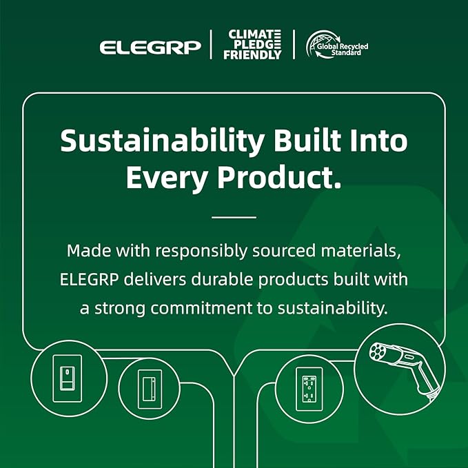 ELEGRP Level 1/2 EV Charger, 16 Amp, Portable J1772 Electric Car Charger, 21FT Cable, NEMA 6-20 & 5-15 Adapter, 110V-240V for BEVs/PHEVs, PBE & LRC Technology
