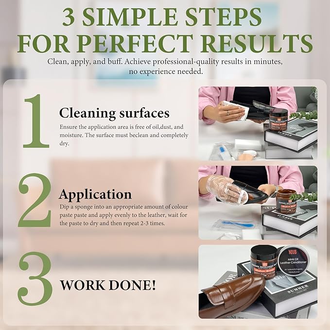 Leather Recoloring Balm Leather Color Restorer Scratch Repair Leather Paint for Furniture Couches Car Seats Shoes Bags Leather Dye and Restorer Restores Faded and Scratched Leather-Dark Brown