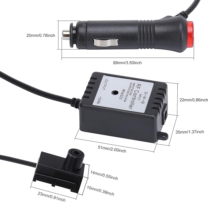 Car Atmosphere Light Kit 4m Fiber Optic RGB Multicolor Sound Active Music Sync Memory Function RF Remote Controller USB Car Interior Ambient Lighting Kit DC 12V