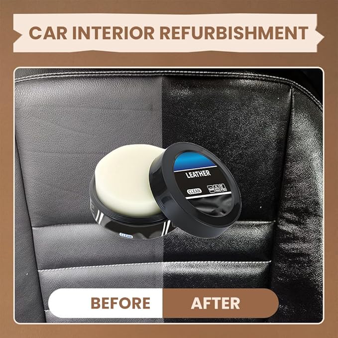 2025 New Leader Cleaning and Care Cream & Cleaning Paste for Leather Care, Automotive Interior Leather Cleaning Cream, Car Leather Conditioner Oil Paste, Leather Repair Kit for Car, Furniture (2PCS)