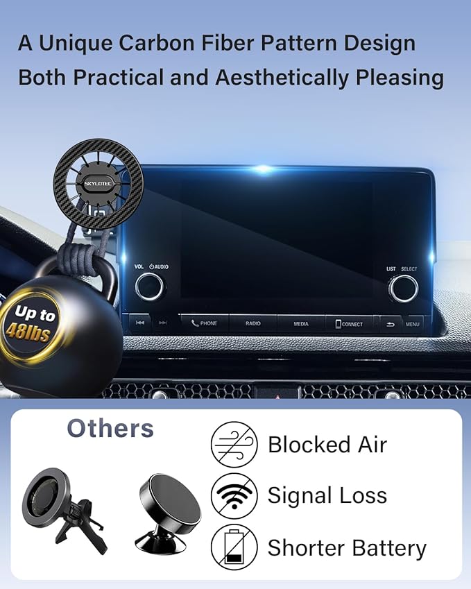 Car Phone Holder for Toyota Tundra 2022-2026/Sequoia 2023-2026 Accessories 14-Inch Screen Fixed Clip, Automobile Cradles Magnetic Phone Mount Compatible with MagSafe, Strong Magnets Cell Phone Base