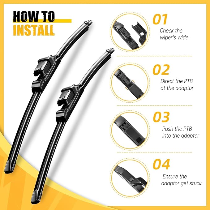 MIKKUPPA 26"+14"+10" Windshield Wiper Blades Replacement for Buick Encore 2013 2014 2015 2016 2017 2018 2019 2021 Original Factory Quality All Season Front Rear Wiper Blade Set (Pack of 3)