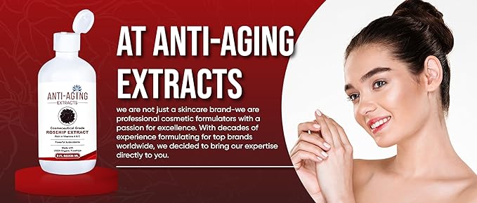 Pure Rosehip Extract Serum – Premium Cosmetic-Grade Liquid for Skin & Hair – Hydrating, Anti-Aging Botanical Formula (8 oz)