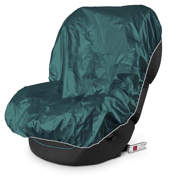 EcoNour Baby Car Seat Sun Shade Cover | Infant Car Seat Heat Protector | Reflective Shield Keeps Baby Seat Cool | UV Protection Cover for Travel | Green
