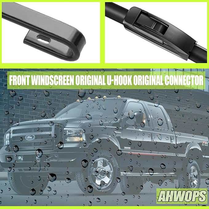 Front Wiper and Rear Wiper Blade Replacement for Toyota Yaris 2007-2011 OEM Wiper Blades, Genuine Replacement (26“/14”/12” 3-Pack)