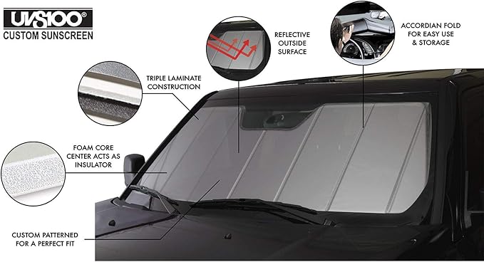 Covercraft UVS100 Custom Sunscreen | UV11541SV | Compatible with Select Dodge Charger Models, Silver