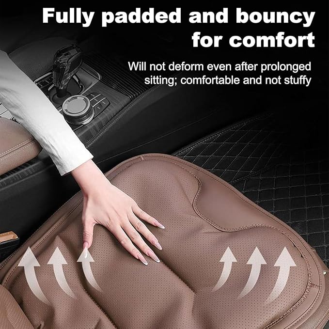 Car Seat Cushion for Porsche Macan 2015-2025-pr, Breathable Non-Slip Driver Seat Pad Ergonomic Memory Foam for Long Driving Car Office,A/2Pcs-White