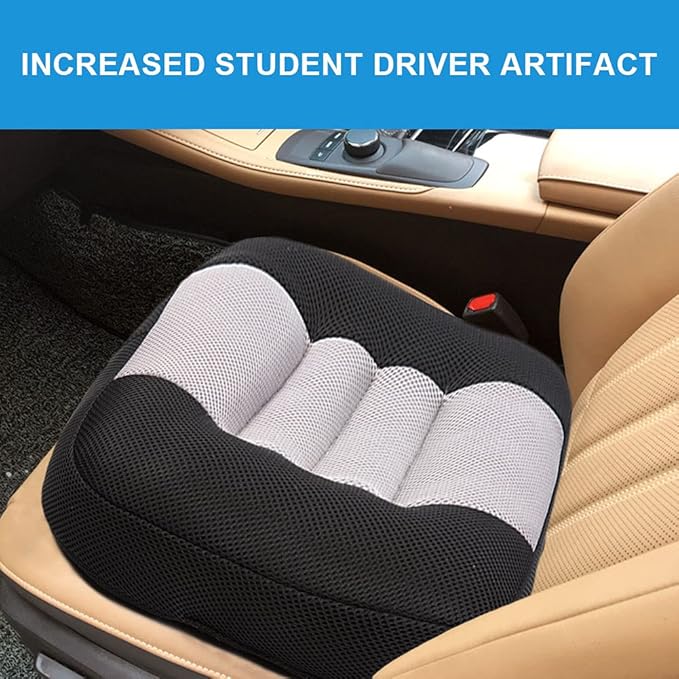Srutirbo Car Booster Seat Cushion Heightening Height Boost Mat, Breathable Mesh Portable Car Seat Pad Angle Lift Seat for Car, Office,Home (Gray)