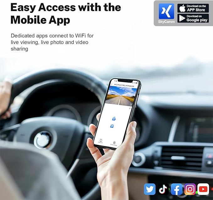 Mangoal Front 4K & Rear 1080P Dash Cam Custom Fit Jeep Grand Cherokee 2016 2017 2018 2019 2020 2021 & WK 2022 (Model B),Check Model Carefully,Limited Trailhawk Overland, UHD 2160P Video,128GB Card