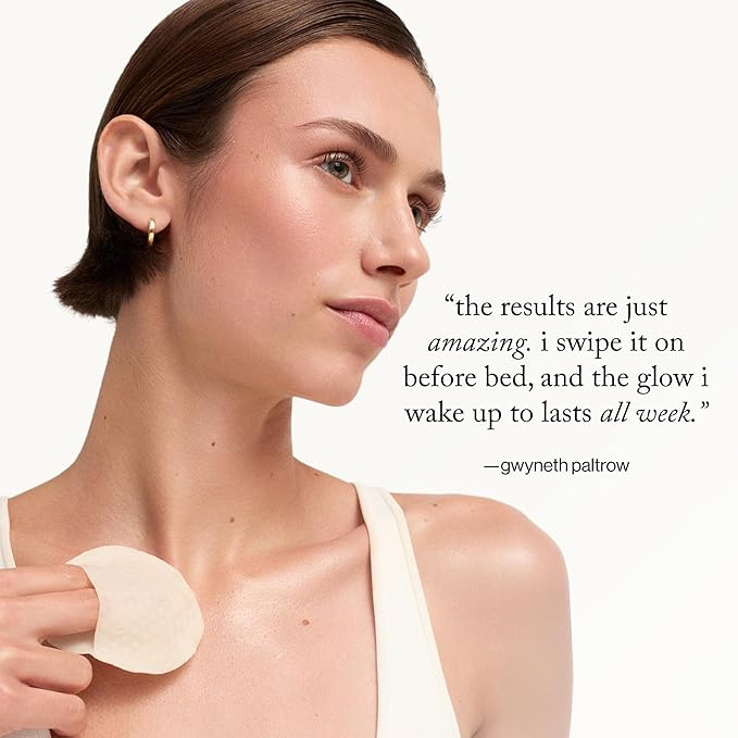 goop Beauty 15% Glycolic Acid Exfoliating Pads | Inspired by a Professional Chemical Peel | Refines & Retexturizes for Glowing Skin | Paraben and Silicone Free | 12 pack