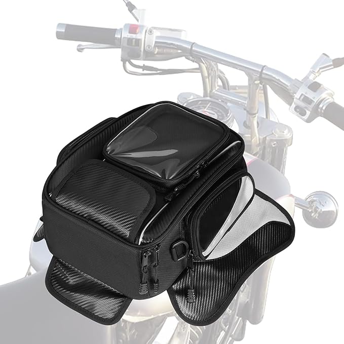 Motorcycle Tank Bag for BMW G310GS G310 GS G 310 GS, Strong Magnetic Waterproof Oxford Black Motorbike Quick Release Pannier Bag
