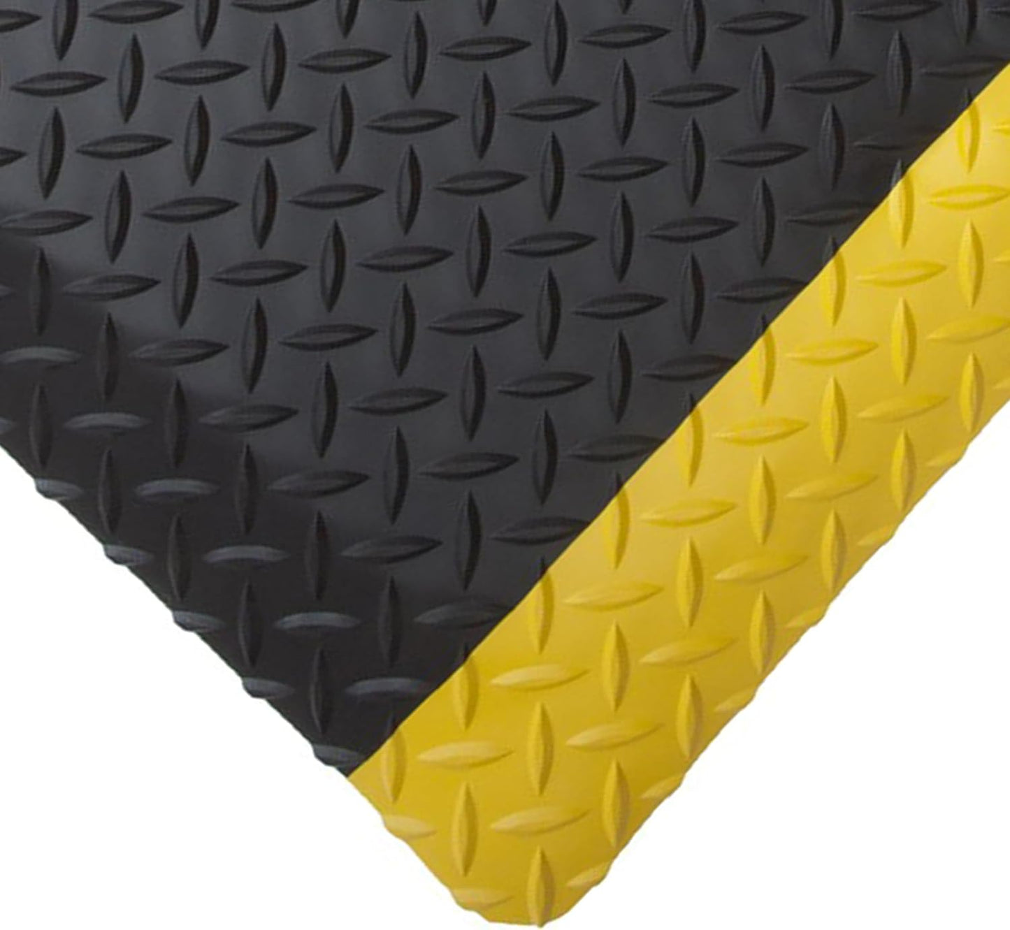 Rhino Mats, American Classic Diamond Anti-Fatigue Mats, Industrial Ergonomic Comfort Standing Mat for Work, Home, Garage, Office, Kitchen or Anywhere (Black/Yellow 1" Thick, 2 FT. x 5 FT.)