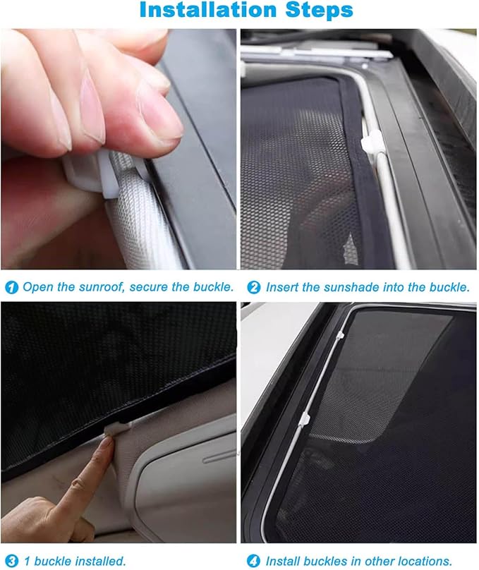 Car Sunroof Compatible with Q5 2017-2009 5-Door SUV, Foldable Glass Roof Sunshade with Storage Bag, Heat Insulation Sun Protection Roof Interior Sunshade