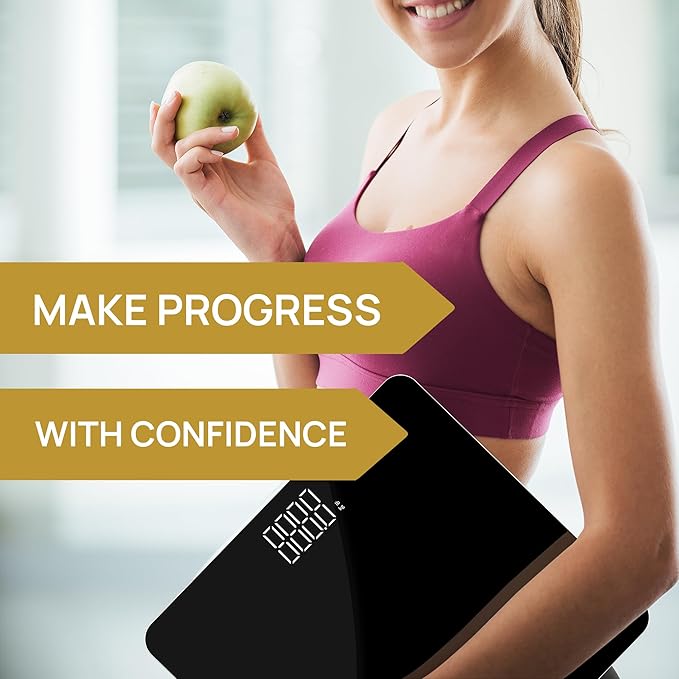 INEVIFIT Bathroom Scale, Highly Accurate Digital Bathroom Body Scale, Precisely Measures Weight up to 400 lbs