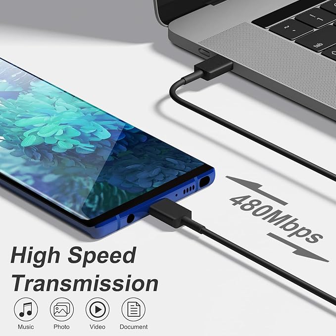 USB C Charger Type C Charger Fast Charging 10FT 45W Samsung Chargers 2-Pack with iPhone Air/17/17 Plus/17 Pro/17 Pro Max/16/16 Plus/16 Pro/16 Pro Max/15/15 Pro Max/iPad Pros/Galaxy S25 S24,Android