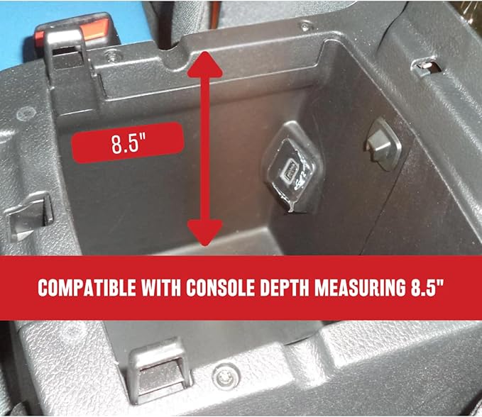 RT-TCZ for Wrangler JL Center Console Organizer Gun Safe Box with Lock for Jeep Wrangler JL JLU 2018+ for Gladiator JT 2020+ Black Storage Accessories