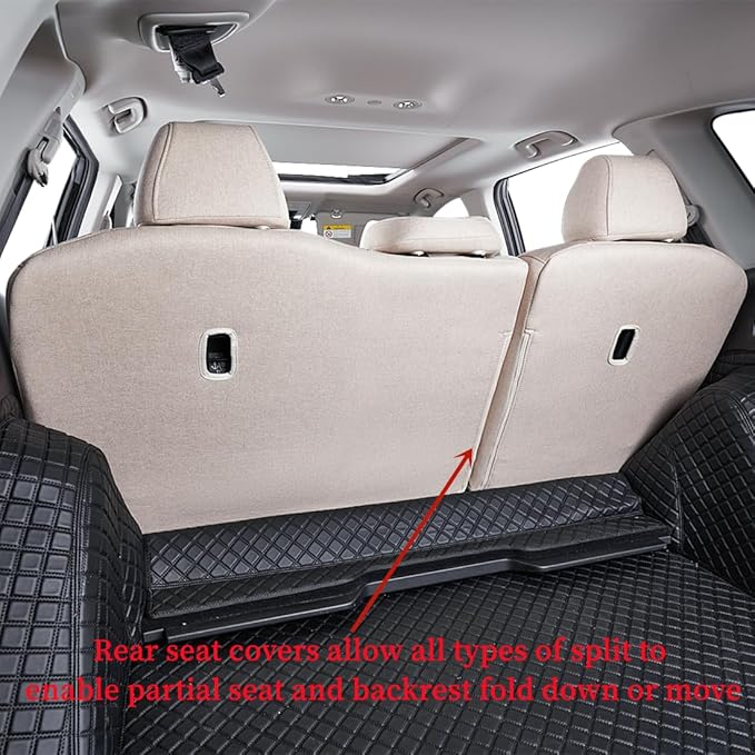 coverdream Custom Fit Seat Covers for Toyota RAV4 Adventure,TRD Off - Road 2024 2023 2022 2021 2020 2019,Full Coverage Polyester Seat Protector (Beige,Full Set)