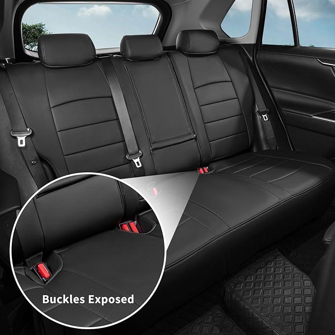coverdream 2026 Rav4 Seat Covers Custom Fit for 2026 Toyota Rav4 Hybrid (SE,XSE) & PHEV GR Sport SUV,Full Set Luxury Waterproof Leather Car Seat Protector