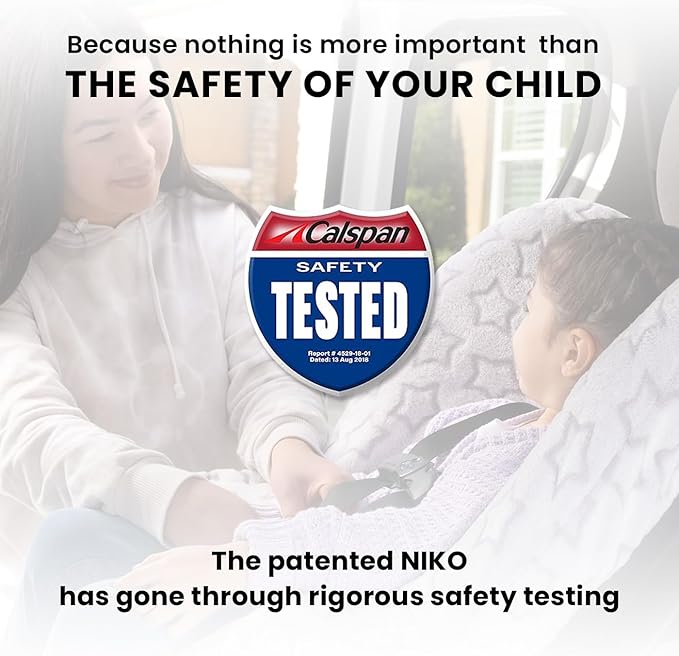 Niko Easy-Wash Children's Car Seat Cover & Liner - Cotton Jersey Gray & White Arrow Pattern - Universal FIT - Crash Tested - Waterproof SEAT Bottom - Easy to Clean - Machine Washable