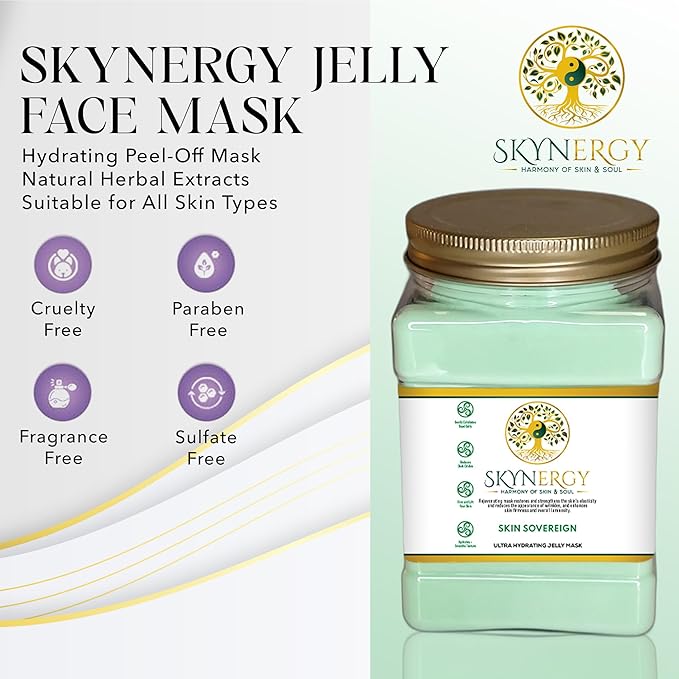 Skin Sovereign Jelly Face Mask | HydroGlo Jelly Mask for Skin Hydration | Radiance and Reduced Pigmentation | Vajafacial |12 Applications (30 Fl Oz)