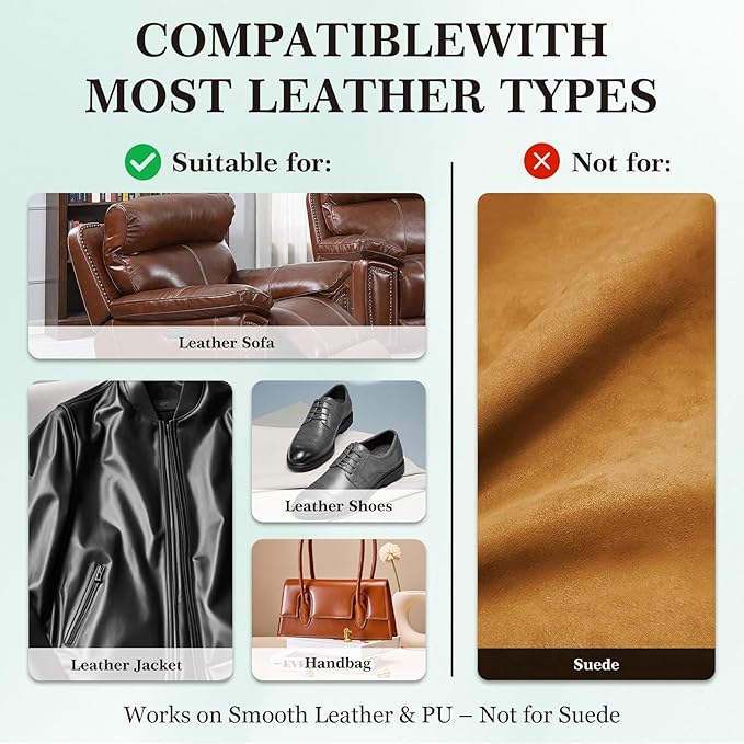 Leather Color Restorer, Leather Recoloring Balm, Scratch Remover, Leather Dye, Leather Paint with Leather Conditioner, Leather Repair Kit for Furniture Couches Car Seats Shoes, Maroon