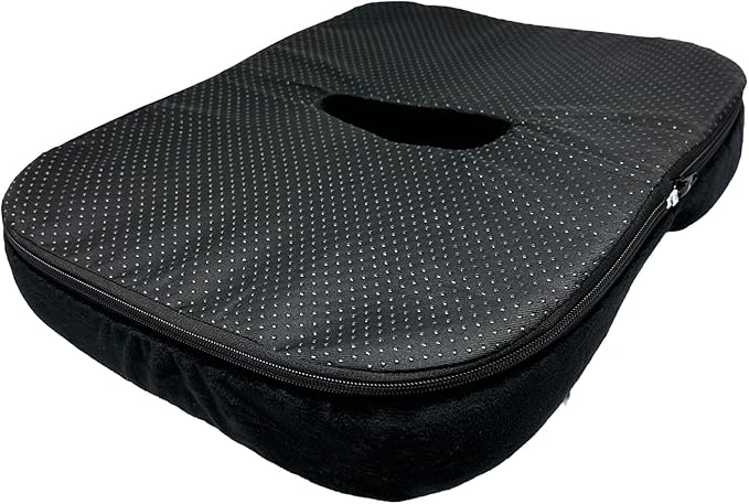 Seat Cushion - Memory Foam Sitting Pillow - Car Seat & Office Chair Cushion - Slip-Resistant with Soft Surface (2 Packs, Curved Shape)