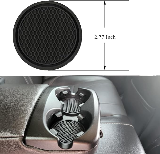 Car Seat Gap Filler Organizer Compatible with Mazda 3 Accessories Seat Gap Plug Blocker with Storage Slot Non-Slip Car Cup Holder Coaster Black
