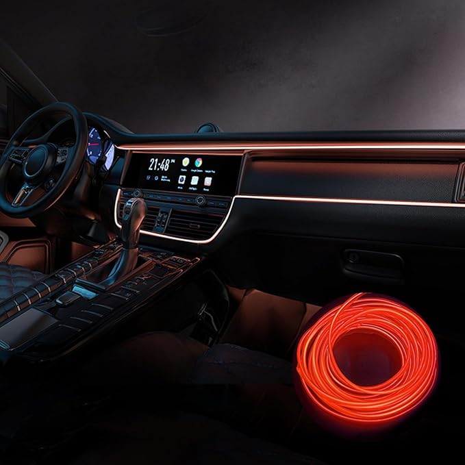 Car Interior Lights for Mercedes Benz SL-Class W198 W121 W113 R107 R129 LED Car Interior Atmosphere Lamp Car Ambient Lighting Kits,Red
