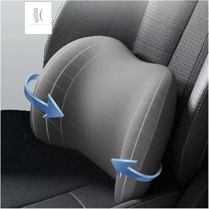 Car Neck Pillow and Lumbar Support Cushion - Memory Foam Backrest for Driver Seat Comfort(Blue)