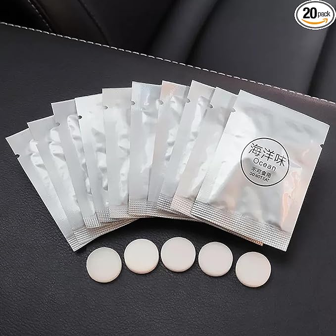 20 Pack Lavender & Rose Car Air Freshener Refill Fragrance Tablets, Car Scents Pads for Car Air Freshener Vent Clips
