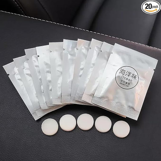 20 Pack Lemon & Ocean Aromatherapy Replacement Pads, Car Air Vent Clip Freshener Refills, Solid Fragrance Replacement Pads for Car Air Condition Clips