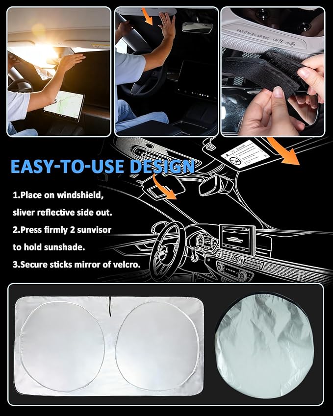Custom Fit 4-Runner Windshield Sunshade for 4Runner 2010-2024 2025 4-Runner 5th Gen SUV, SR5 Trail Limited Front Window Shield Cover for Windshield Sun Visor Protector Block UV Car Accessories