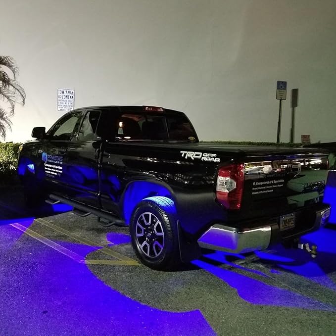 6 Pods LED Rock Lights, Ampper Waterproof LED Neon Underglow Light for Car Truck ATV UTV SUV Offroad Boat Underbody Glow Trail Rig Lamp (Blue)