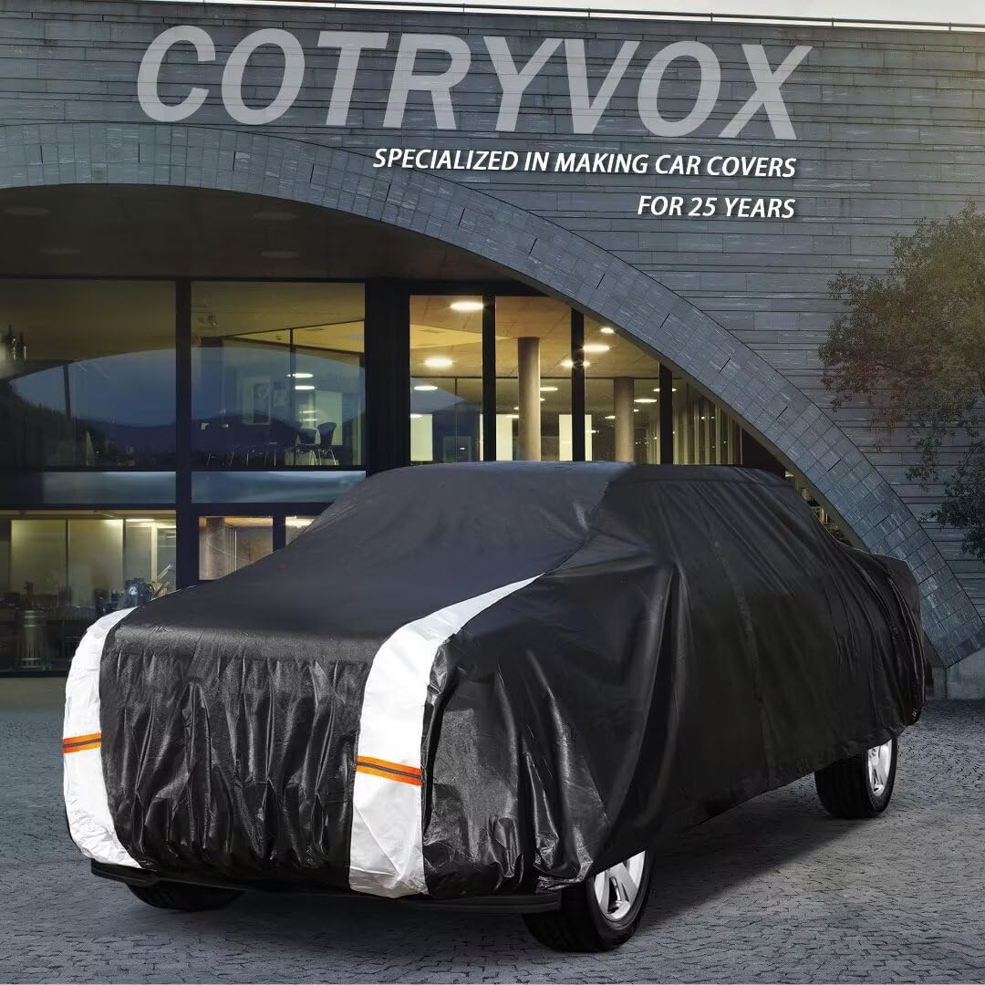 Toyota Tacoma Truck Cover Custom Fit 1995-2025 Xtra/Access/Double Cab SB (5'-6.125') with Door Zipper, 12 Layers Full Exterior Pickup Truck Cover Waterproof All Weather, Wind Dust Sun Protector.