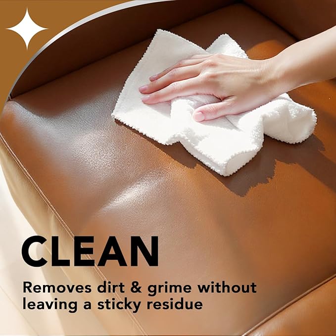 Weiman Leather Cleaner & Conditioner Care Kit | Restores Leather Surfaces | Ultra Violet Protectants Help Prevent Cracking or Fading of Leather Furniture, Car Seats, Shoes