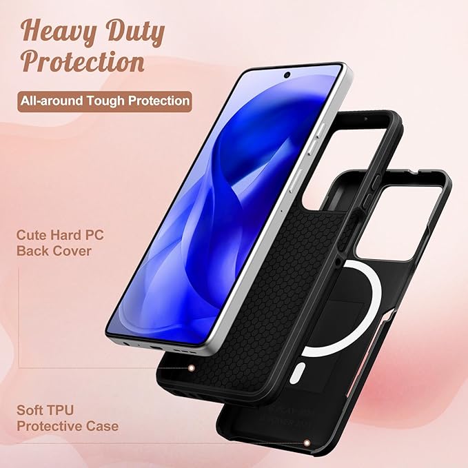LISEVOfor Moto G Power 2025 Case - for Motorola Moto G Play 2025 Case Compatible with MagSafe Women Cute Girls Magnetic Protective Phone Cover Cool Fun Unique Leopard Heavy Duty Shockproof
