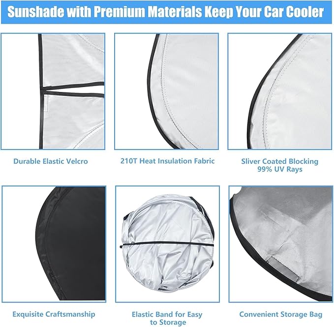 Windshield Sun Shade for Chevrolet Equinox 2018 2019 2020 2021 2022 2023 2024 Accessories Fit Chevy Window Sunshade Sun Visor Windshield Cover, 4 Layers UV Protector Car Accessories Shield Shade
