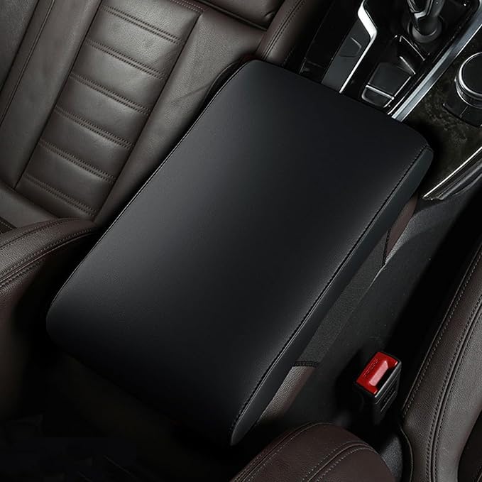 Car Armrest Cover Pad for Mazda CX-30 2020–2025 Premium Leather Center Console Armrest Cushion Pad Anti-Scratch Waterproof Auto Interior Accessories Black Style