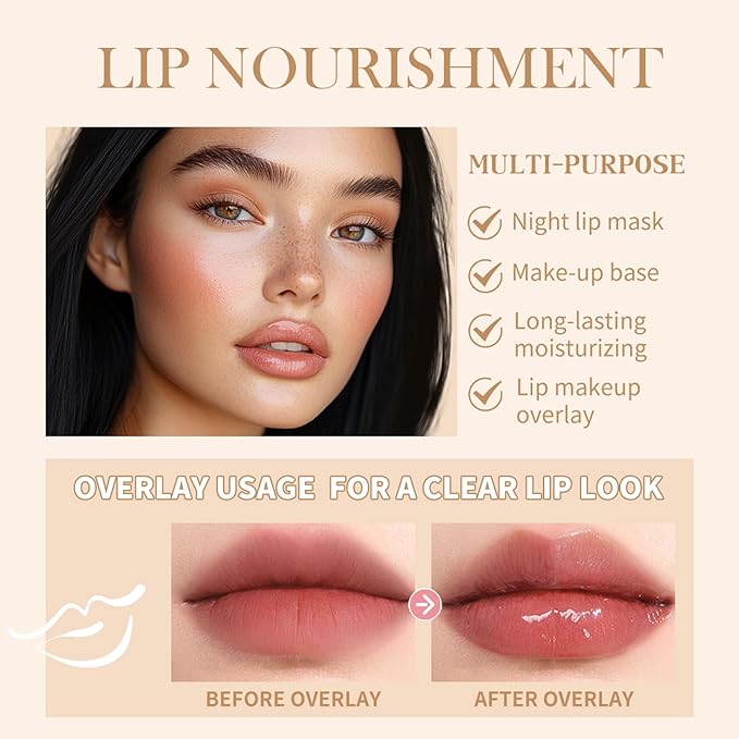 Lip Balm, Lip Butter Balm for Hydration Shine, Mini Neutrals Lip Butter Balm Set Lip Care Prouct, Moisturizing Tinted Lip Balm Gloss Hydrating Lip Oil for Women (#Iced Coffee)