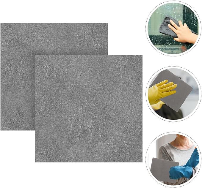Abaodam 2pcs Car Wash Towels Microfiber Absorbent Drying Towels for Car Detailing and Window Cleaning, Lint-Free 30x30cm Cloths for Automotive Interior and Exterior Use