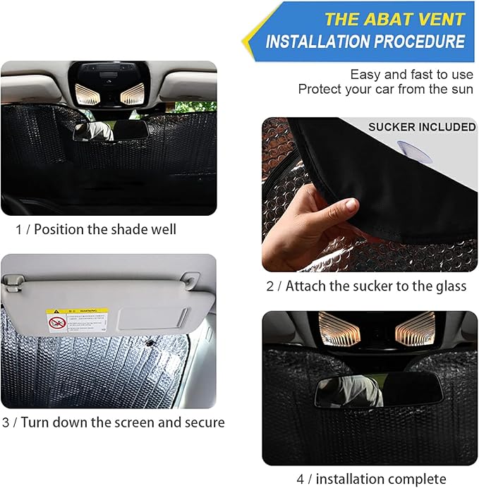 Scary Evil Red Eyes Car Windshield Sun Shade Foldable UV Ray Sun Visor Protector Sunshade to Keep Your Vehicle Cool (55" x 27.6")