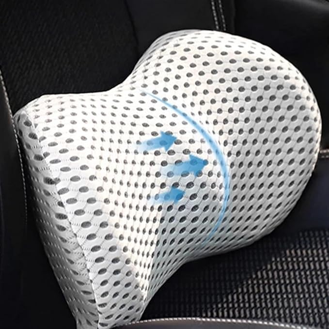 Lumbar Support Pillow for Car Seat, Mesh Office Chair Back Support Cushion, Ergonomic Back Pillows for Carseat,Office Chair,Desk,Wheelchair(Grey)