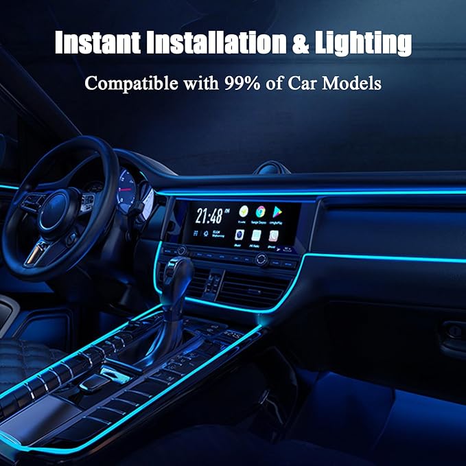 Car Interior Lights for Skoda Octavia Kamiq Karoq Kodiaq Superb Yeti Scout LED Car Interior Atmosphere Lamp Car Ambient Lighting Kits,Purple