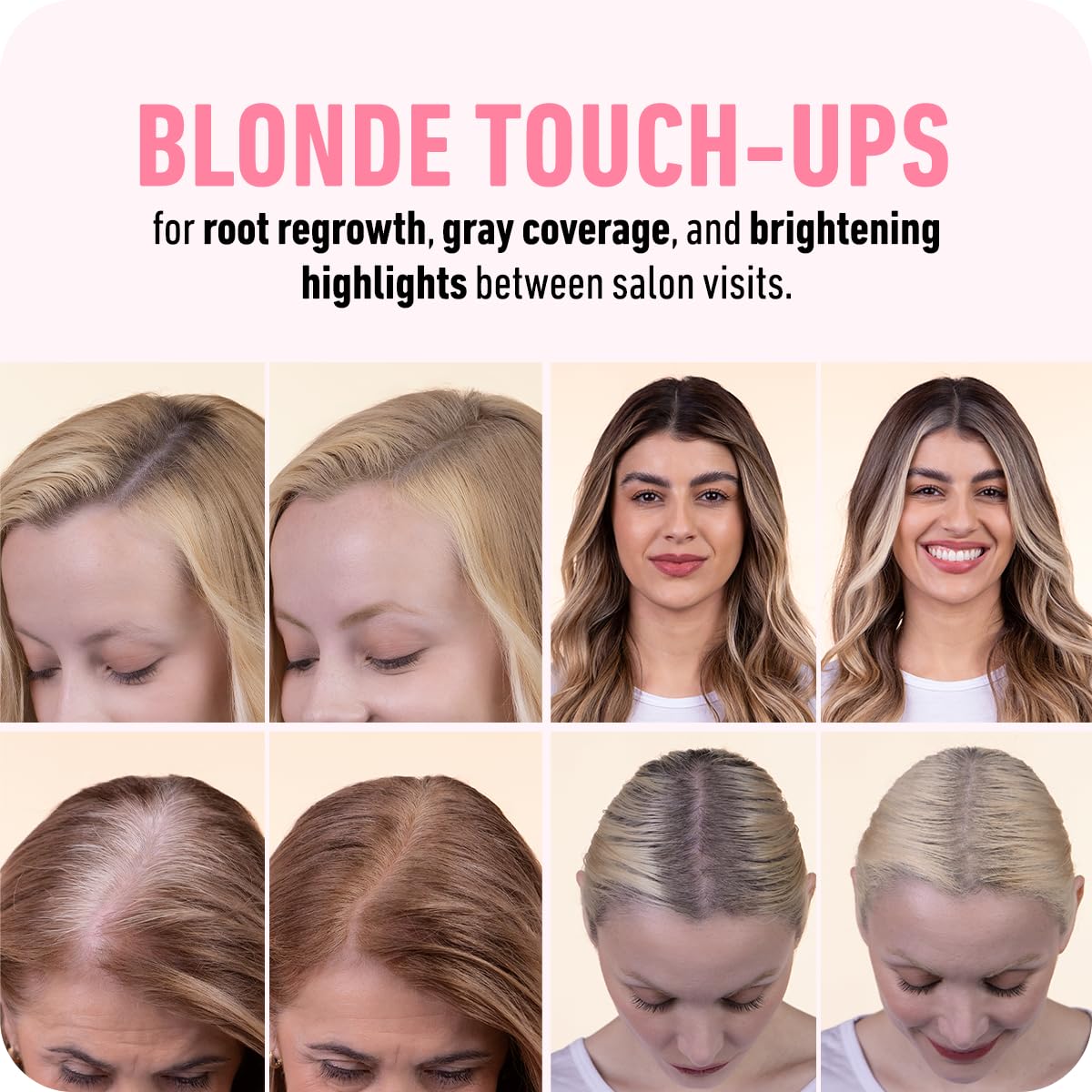 BOLDIFY Hairline Powder - Root Touch Up Hair Color for Gray Coverage - Bald Spot Concealing Hair Powder for Women & Men - 48-Hour Stain-Proof - Medium Blonde