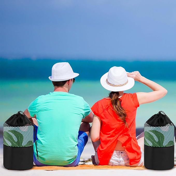 2 Pack Car Seat Towel Covers with Storage Bag 63 x 32 Inch Athletic Running Towel Seat Sweat Washable Non Slip Cover Gift for Car Outdoor Sport Activities (Green Leaf Flamingo)