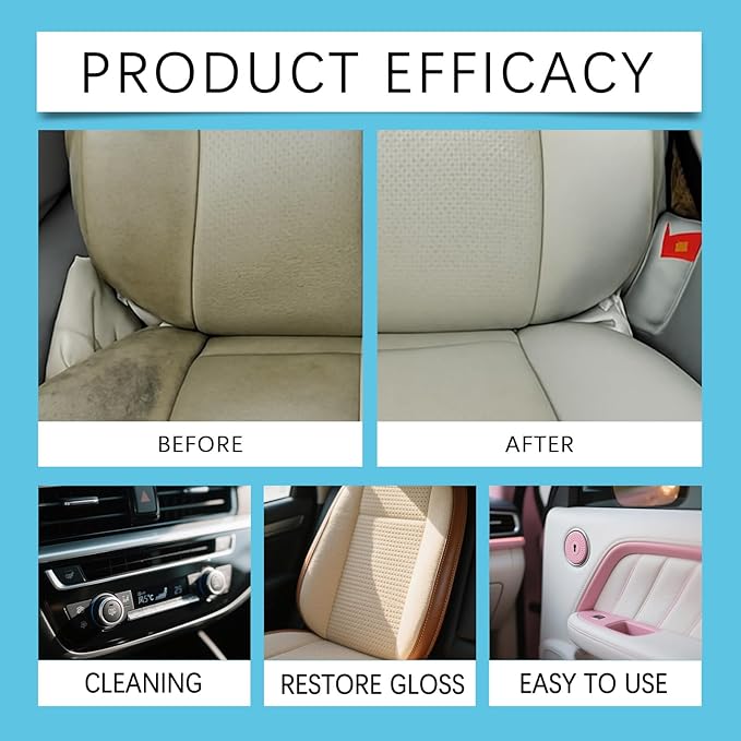Plastic Restorer for Cars, Car Trim Restorer, Auto Detailing for Refreshing Faded Plastic, Leather, Vinyl and Rubber Trim with Polish, Long Lasting Care (1Pcs)