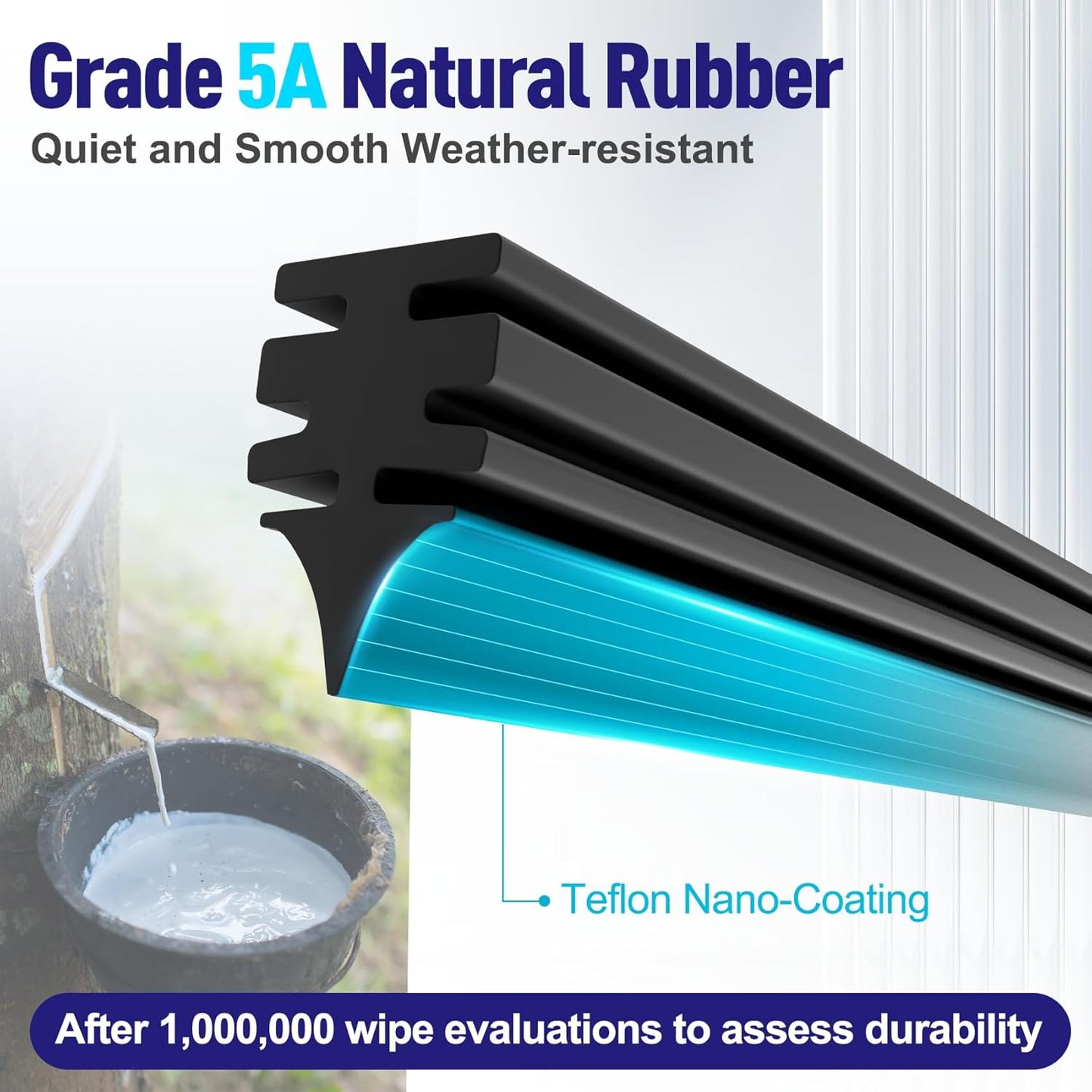 AJK Wiper Blades for Honda HR-V 2016 2017 2018 2019 2020 2021 2022, 2 Piece All Weather OEM Quality Automotive Replacement Windshield Wiper Blades for My Car