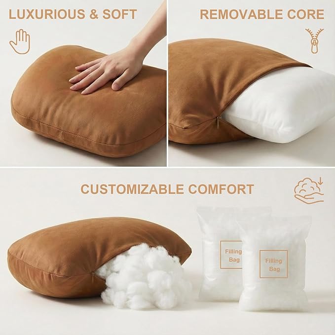 2PCS Car Pillow for Car Neck Pillow for Driving Seat Neck Support Soft Cushion Back Support Head-Rests for Vehicle Sleeping with Elastic Adjustment Strap (Red, Head and Lumbar)